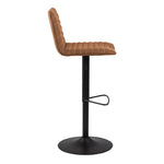 Kimmy Bar Stool with  Brown Fabric in Set of 2 