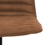 Kimmy Bar Stool with  Brown Fabric in Set of 2 