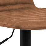 Kimmy Bar Stool with  Brown Fabric in Set of 2 