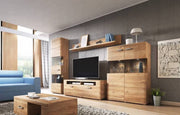 Tulsa 28 Display Cabinet 180cm [Oak] - Lifestyle Image 2