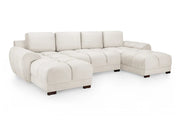 Lazur Cream U Shape Corner Sofa - 330 x 172 x 172 CM 