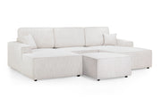 Leo Cinema Sofa Beige U Shape Corner - 277 x 170 x 170 CM 