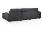 Leo Cinema Sofa Black U Shape Corner - 277 x 170 x 170 CM 
