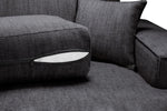Leo Cinema Sofa Black U Shape Corner - 277 x 170 x 170 CM 