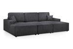 Leo Cinema Sofa Black U Shape Corner - 277 x 170 x 170 CM 