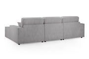 Leo Cinema Sofa Grey U Shape Corner - 277 x 170 x 170 CM 