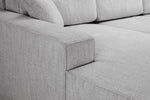 Leo Cinema Sofa Grey U Shape Corner - 277 x 170 x 170 CM 