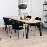 Lima Dining Chair with Armrest in Black Set of 2 
