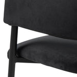 Lima Dining Chair with Armrest in Black Set of 2 