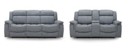 Linden Grey Fabric 3+2 Seater Recliner Sofa Set
