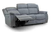 Linden Grey Fabric 3 Seater Recliner Sofa