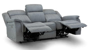 Linden Grey Fabric 3 Seater Recliner Sofa