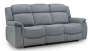 Linden Grey Fabric 3 Seater Recliner Sofa