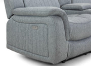 Linden Grey Fabric 3 Seater Recliner Sofa
