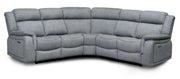 Linden Grey Fabric Large 2 Corner 2 Recliner Sofa Set