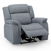 Linden Grey Fabric Recliner Armchair