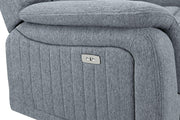 Linden Grey Fabric Recliner Armchair