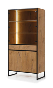 Loft Tall Display Cabinet 90cm with LED 