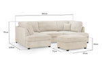 London Sofa - Boucle Beige U Shape Corner - 281 x 158 x 158 CM 