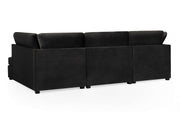 London Sofa - Plush Black U Shape Corner - 281 x 158 x 158 CM 