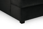 London Sofa - Plush Black U Shape Corner - 281 x 158 x 158 CM 