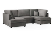 London Sofa - Plush Grey U Shape Corner - 281 x 158 x 158 CM 