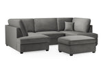 London Sofa - Plush Grey U Shape Corner - 281 x 158 x 158 CM 