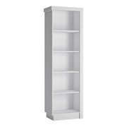 Lyon Bookcase (LH) in White and High Gloss 