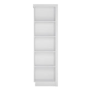 Lyon Bookcase (LH) in White and High Gloss 