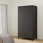Madrid 3 Piece Bundle, Bedside, Chest and 2 Door Wardrobe in Matt Black 