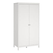 Madrid 3 Piece Bundle, Bedside, Chest and 2 Door Wardrobe in White 