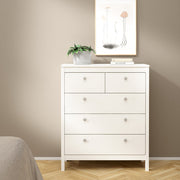 Madrid 3 Piece Bundle, Bedside, Chest and 3 Door Wardrobe in White 