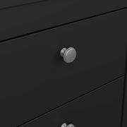 Madrid Bedside Table 2 drawers in Matt Black 