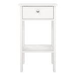 Madrid Bedside Table with 1 Drawer in White 