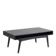 Marte Coffee Table with Open Shelf in Black 