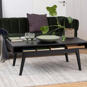 Marte Coffee Table with Open Shelf in Black 