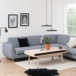 Marte Coffee Table with Open Shelf in White Oak 