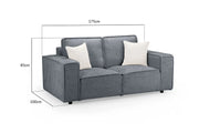 Mary Sofa Slate 2 Seater 