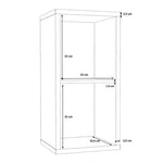Mauro 1 Shelf Storage Unit in Matt Black 