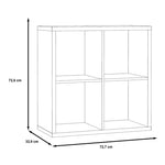Mauro 2x2 Storage Unit in Matt Black 