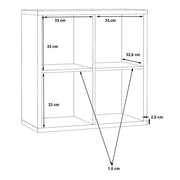 Mauro 2x2 Storage Unit in Matt Black 