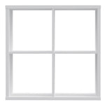 Mauro 2x2 Storage Unit in White High Gloss/White 