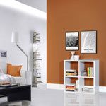 Mauro 2x2 Storage Unit in White High Gloss/White 