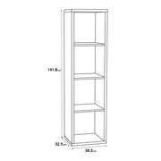 Mauro 3 Shelves Storage Unit in Matt White 