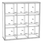 Mauro 3x3 Storage Unit in Concrete Grey 