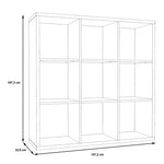 Mauro 3x3 Storage Unit in Matt Black 