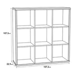 Mauro 3x3 Storage Unit in Sand Oak 