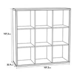 Mauro 3x3 Storage Unit in Sonoma Oak 