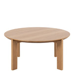 Maxime Round Coffee Table in Matt Oak 
