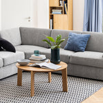 Maxime Round Coffee Table in Matt Oak 
